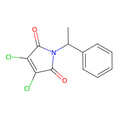 1H-Pyrrole-2,5-dione, 3,4-dichloro-1-(1-phenylethyl)- structure