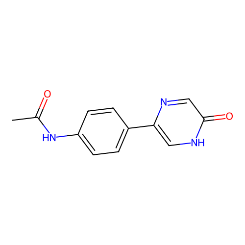 5-(4-acetamidophenyl)-2(1H)-pyrazinone structure