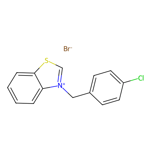 Benzothiazolium, 3-[(4-chlorophenyl)methyl]-, bromide structure