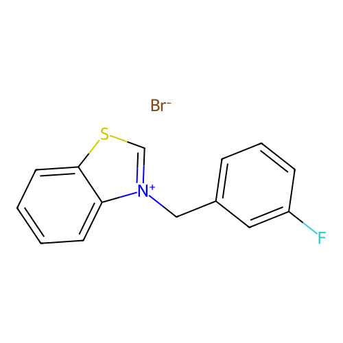 Benzothiazolium, 3-[(3-fluorophenyl)methyl]-, bromide structure