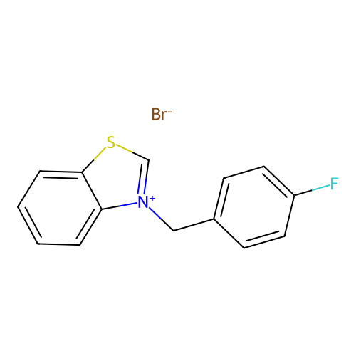 Benzothiazolium, 3-[(4-fluorophenyl)methyl]-, bromide structure