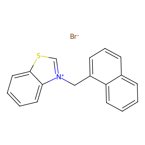 Benzothiazolium, 3-(1-naphthalenylmethyl)-, bromide structure