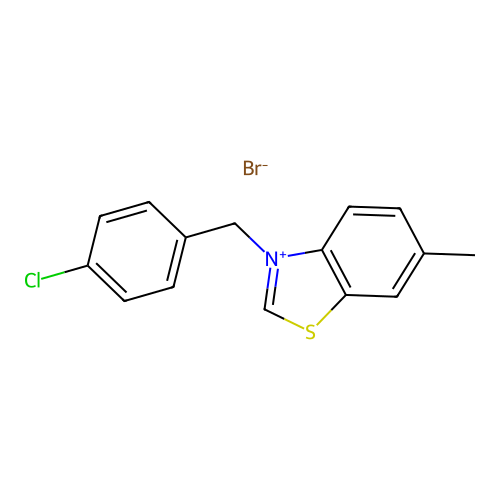 Benzothiazolium, 3-[(4-chlorophenyl)methyl]-6-methyl-, bromide structure