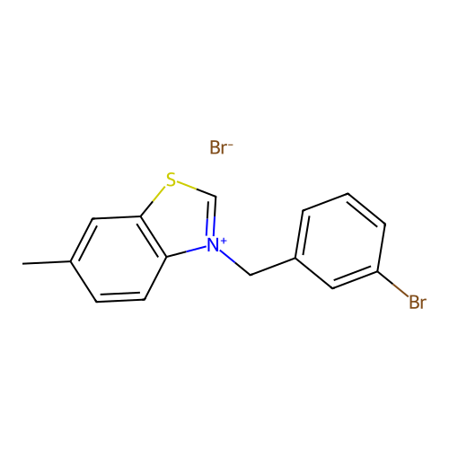 Benzothiazolium, 3-[(3-bromophenyl)methyl]-6-methyl-, bromide structure