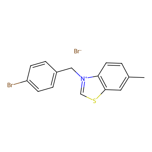 Benzothiazolium, 3-[(4-bromophenyl)methyl]-6-methyl-, bromide structure