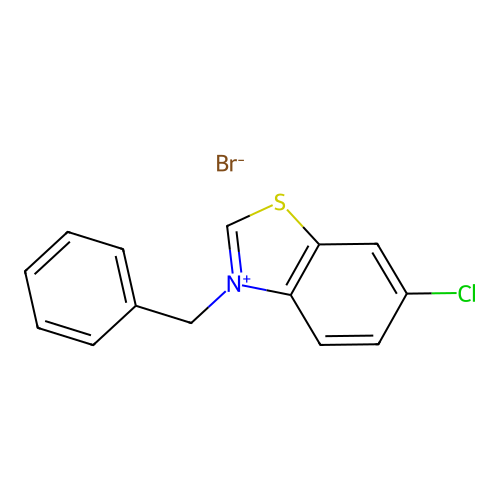 Benzothiazolium, 6-chloro-3-(phenylmethyl)-, bromide structure