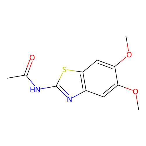 N-(5,6-dimethoxy-1,3-benzothiazol-2-yl)acetamide structure