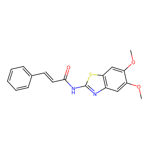 N-(5,6-dimethoxybenzo[d]thiazol-2-yl)cinnamamide structure