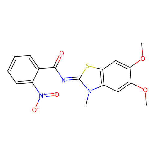 (Z)-N-(5,6-dimethoxy-3-methylbenzo[d]thiazol-2(3H)-ylidene)-2-nitrobenzamide structure