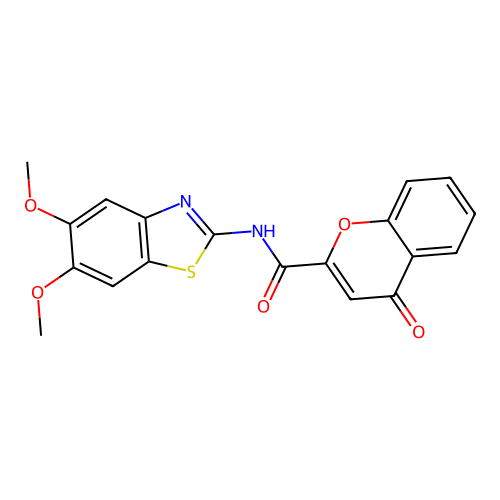 N-(5,6-dimethoxybenzo[d]thiazol-2-yl)-4-oxo-4H-chromene-2-carboxamide structure