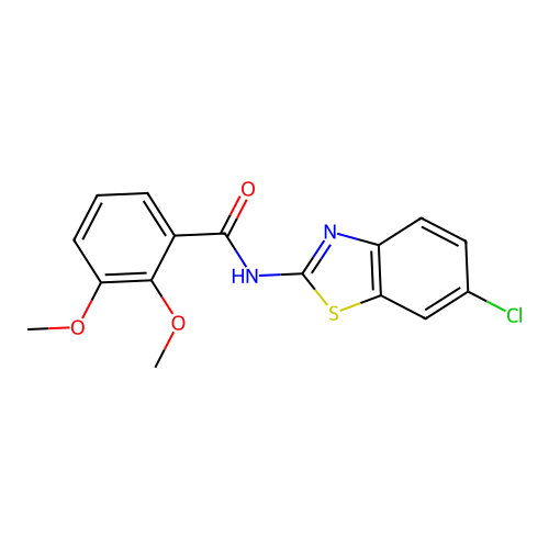 N-(6-chloro-1,3-benzothiazol-2-yl)-2,3-dimethoxybenzamide structure
