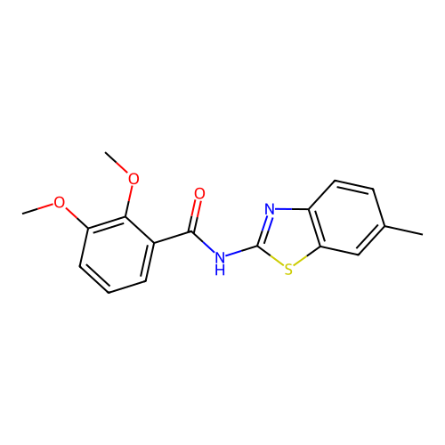 2,3-dimethoxy-N-(6-methyl-1,3-benzothiazol-2-yl)benzamide structure