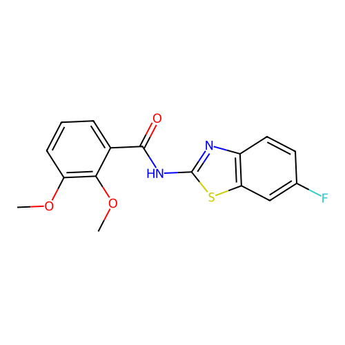 N-(6-fluoro-1,3-benzothiazol-2-yl)-2,3-dimethoxybenzamide structure