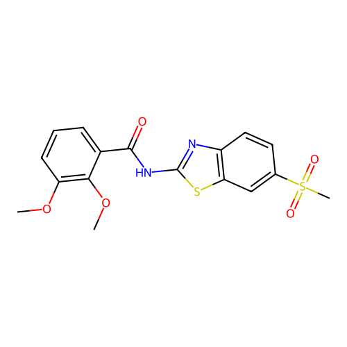 2,3-dimethoxy-N-(6-(methylsulfonyl)benzo[d]thiazol-2-yl)benzamide structure
