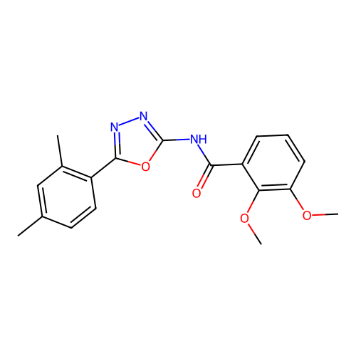 N-[5-(2,4-dimethylphenyl)-1,3,4-oxadiazol-2-yl]-2,3-dimethoxybenzamide structure