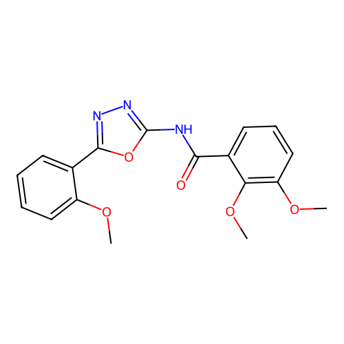 2,3-dimethoxy-N-[5-(2-methoxyphenyl)-1,3,4-oxadiazol-2-yl]benzamide structure