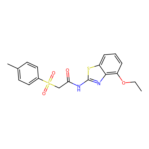 N-(4-ethoxybenzo[d]thiazol-2-yl)-2-tosylacetamide structure
