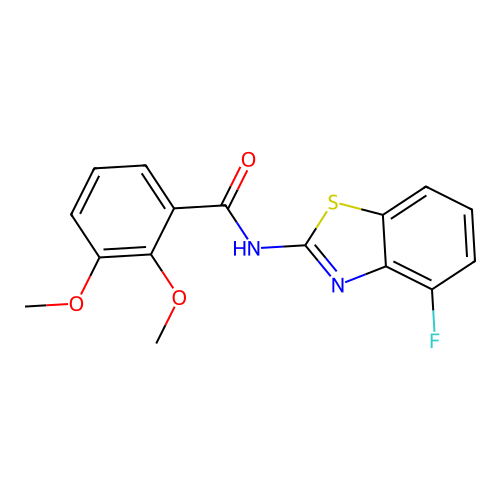 N-(4-fluoro-1,3-benzothiazol-2-yl)-2,3-dimethoxybenzamide structure