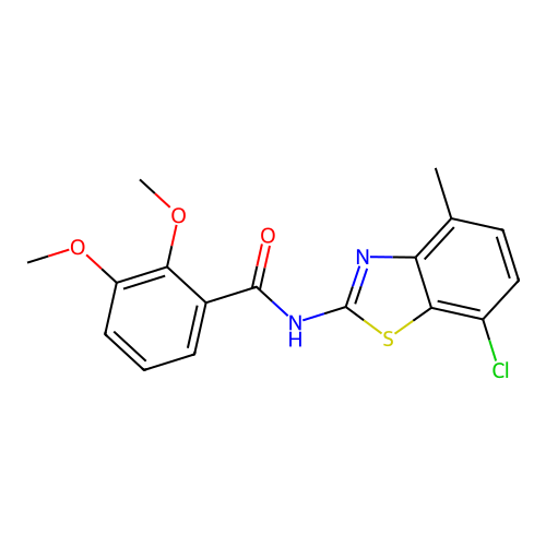 N-(7-chloro-4-methyl-1,3-benzothiazol-2-yl)-2,3-dimethoxybenzamide structure