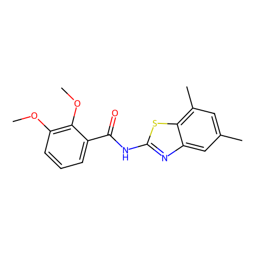 N-(5,7-dimethyl-1,3-benzothiazol-2-yl)-2,3-dimethoxybenzamide structure