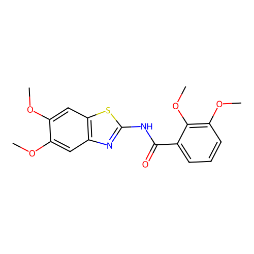 N-(5,6-dimethoxy-1,3-benzothiazol-2-yl)-2,3-dimethoxybenzamide structure