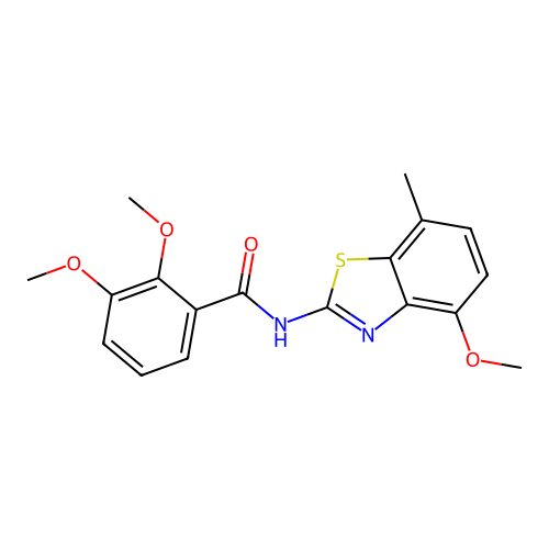 2,3-dimethoxy-N-(4-methoxy-7-methyl-1,3-benzothiazol-2-yl)benzamide structure