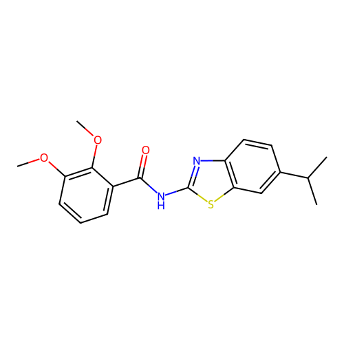N-(6-isopropylbenzo[d]thiazol-2-yl)-2,3-dimethoxybenzamide structure