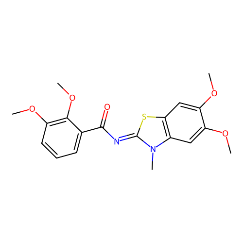 N-(5,6-dimethoxy-3-methyl-1,3-benzothiazol-2-ylidene)-2,3-dimethoxybenzamide structure