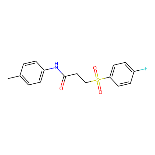 3-((4-fluorophenyl)sulfonyl)-N-(p-tolyl)propanamide structure