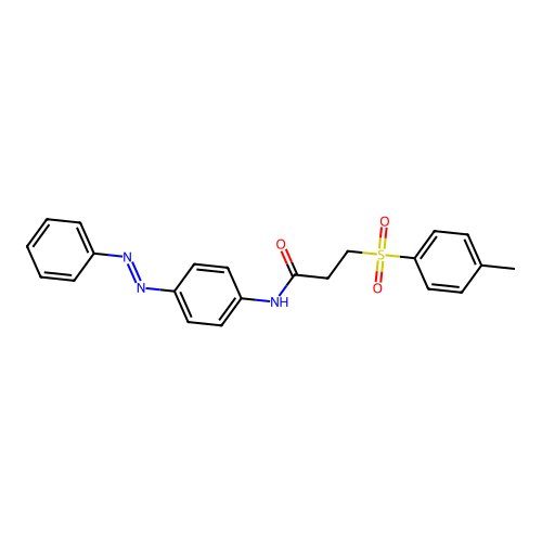 (E)-N-(4-(phenyldiazenyl)phenyl)-3-tosylpropanamide structure
