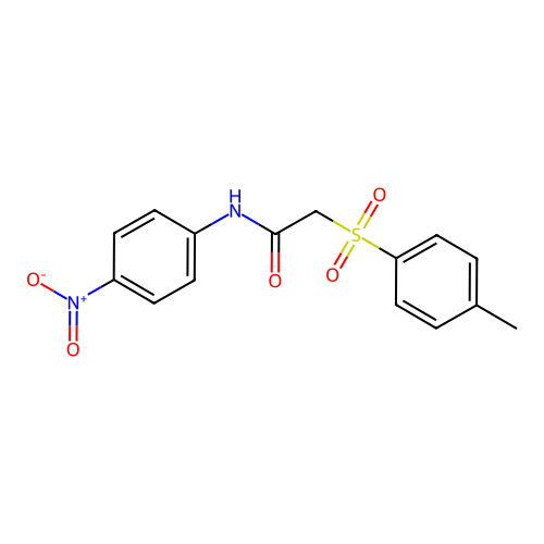 N-(4-nitrophenyl)-2-tosylacetamide structure