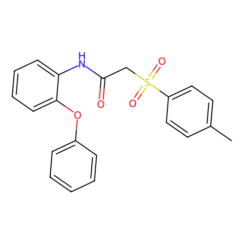 N-(2-phenoxyphenyl)-2-tosylacetamide structure