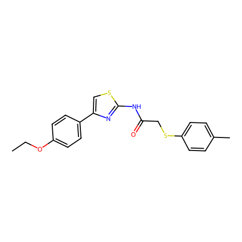 N-(4-(4-ethoxyphenyl)thiazol-2-yl)-2-(p-tolylthio)acetamide structure
