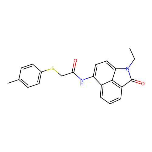 N-(1-ethyl-2-oxo-1,2-dihydrobenzo[cd]indol-6-yl)-2-(p-tolylthio)acetamide structure