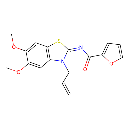 (Z)-N-(3-allyl-5,6-dimethoxybenzo[d]thiazol-2(3H)-ylidene)furan-2-carboxamide structure