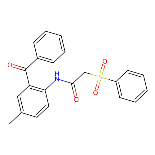 2-(benzenesulfonyl)-N-(2-benzoyl-4-methylphenyl)acetamide structure