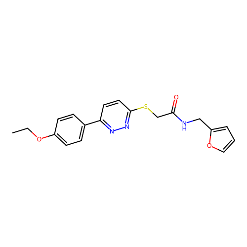 2-[6-(4-ethoxyphenyl)pyridazin-3-yl]sulfanyl-N-(furan-2-ylmethyl)acetamide structure