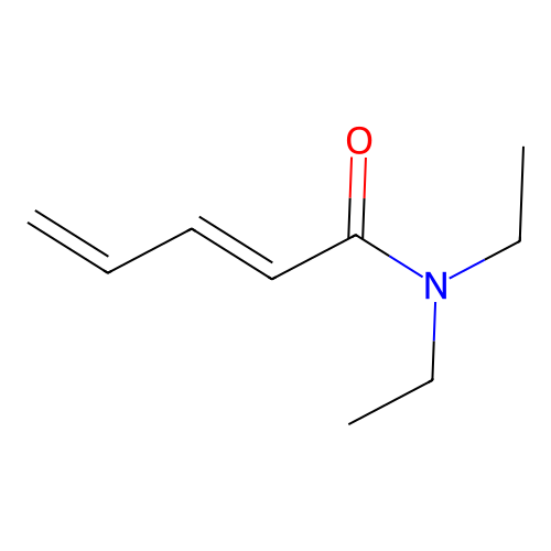 2,4-Pentadienamide, N,N-diethyl- structure