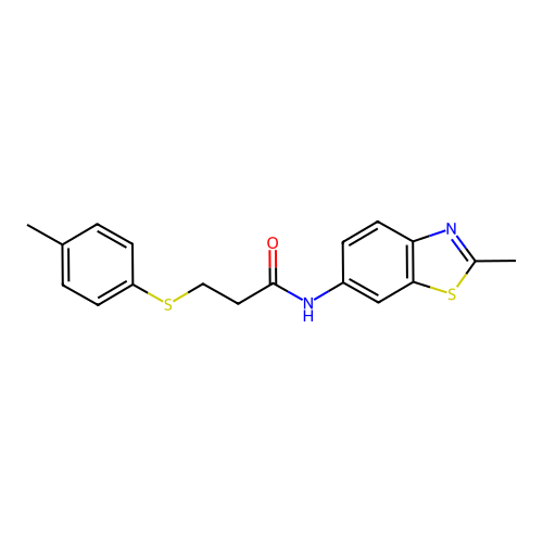 N-(2-methylbenzo[d]thiazol-6-yl)-3-(p-tolylthio)propanamide structure
