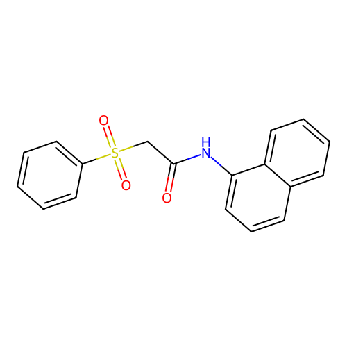 2-(benzenesulfonyl)-N-naphthalen-1-ylacetamide structure