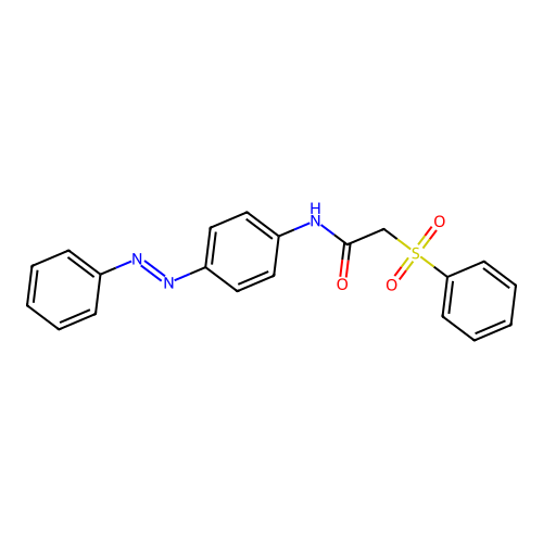Acetamide, N-[4-(2-phenyldiazenyl)phenyl]-2-(phenylsulfonyl)- structure