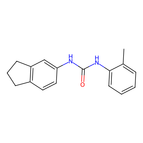 1-(2,3-dihydro-1H-inden-5-yl)-3-(2-methylphenyl)urea structure