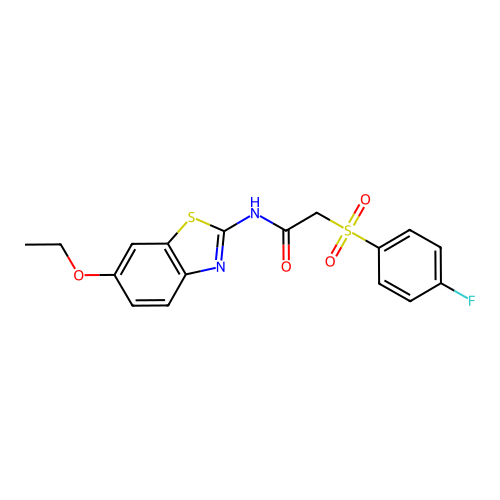 N-(6-ethoxybenzo[d]thiazol-2-yl)-2-((4-fluorophenyl)sulfonyl)acetamide structure