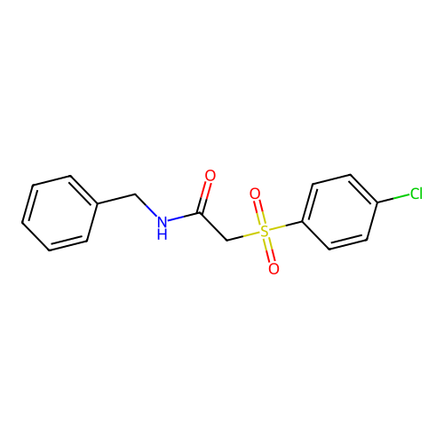 N-benzyl-2-(4-chlorobenzenesulfonyl)acetamide structure