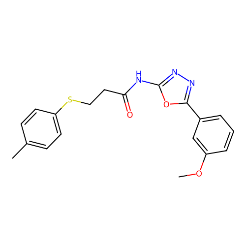 N-(5-(3-methoxyphenyl)-1,3,4-oxadiazol-2-yl)-3-(p-tolylthio)propanamide structure