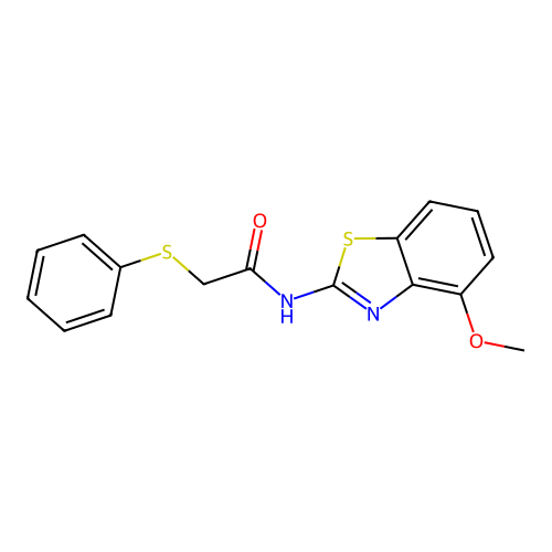 N-(4-methoxybenzo[d]thiazol-2-yl)-2-(phenylthio)acetamide structure