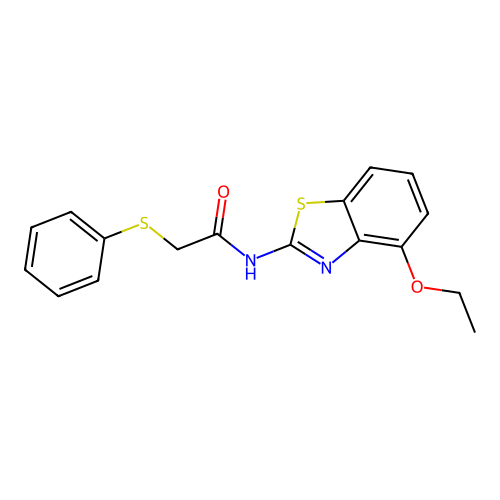 N-(4-ethoxybenzo[d]thiazol-2-yl)-2-(phenylthio)acetamide structure