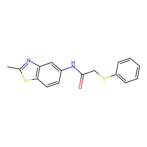 N-(2-methylbenzo[d]thiazol-5-yl)-2-(phenylthio)acetamide structure