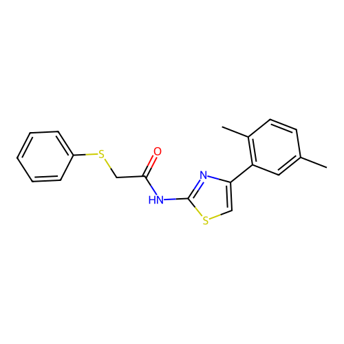 N-(4-(2,5-dimethylphenyl)thiazol-2-yl)-2-(phenylthio)acetamide structure