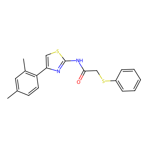 N-(4-(2,4-dimethylphenyl)thiazol-2-yl)-2-(phenylthio)acetamide structure